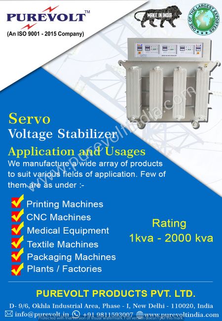 Applications and Usage of Servo Voltage Stabilizer